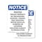 Signmission Posted Private Property No Trespassing OSHA Notice Sign, Vinyl Decal, 5in W x 7in L, 2PK OS-2PACK-NS-D-57-V-17731 - alternate 1